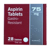 Aspirin 75mg Gastro-Resistant Tablets (28) - PillSorted