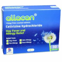 Allacan- Cetirizine Hayfever Allergy Relief tablets (30)