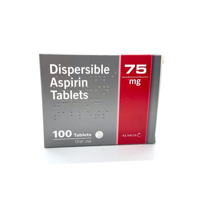 Aspirin 75mg Dispersible Tablets 100 pack PillSorted