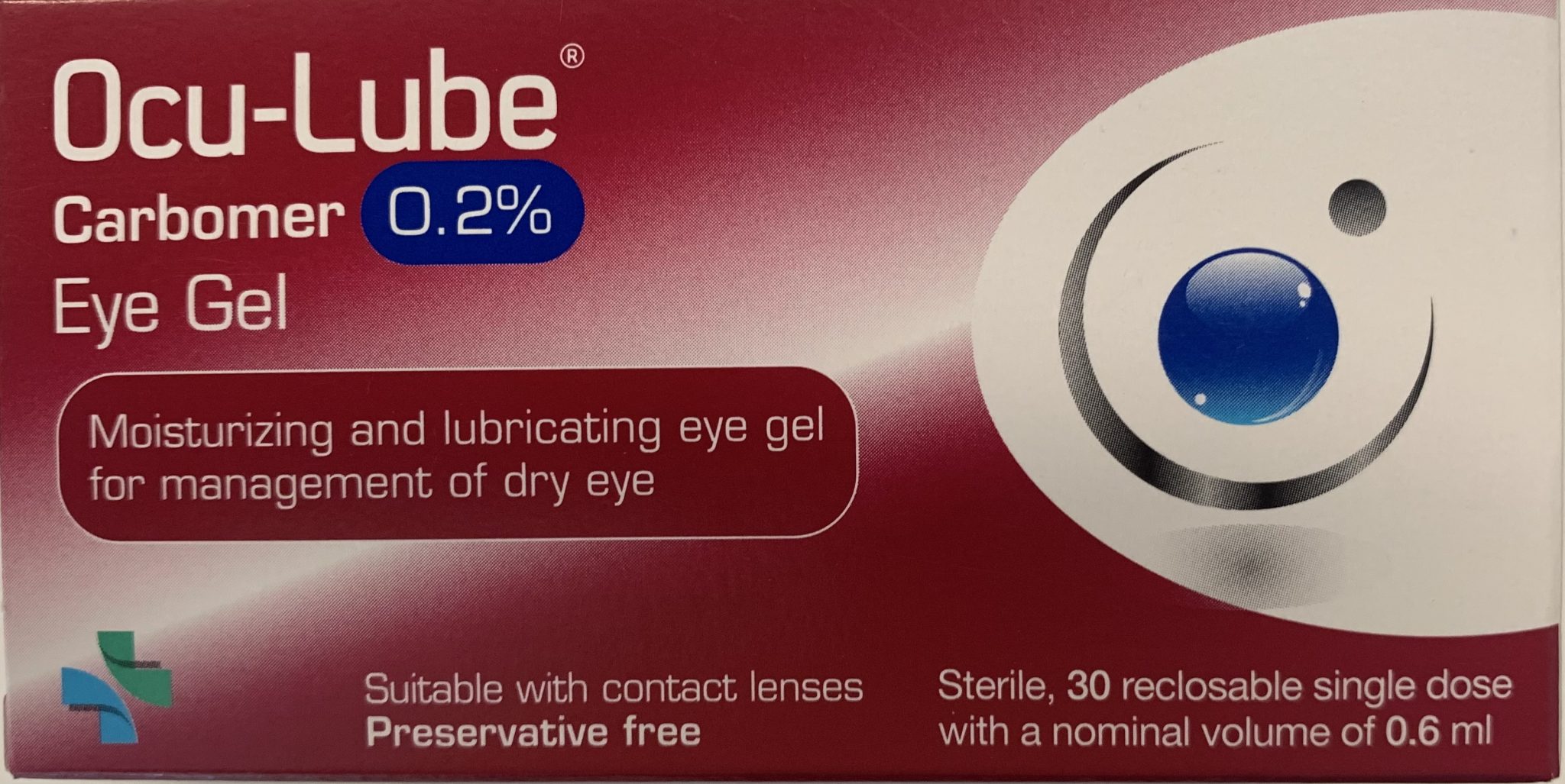 OcuLube Carbomer 0.2 Eye Gel Single Dose Units 30 x 0.6ml PillSorted