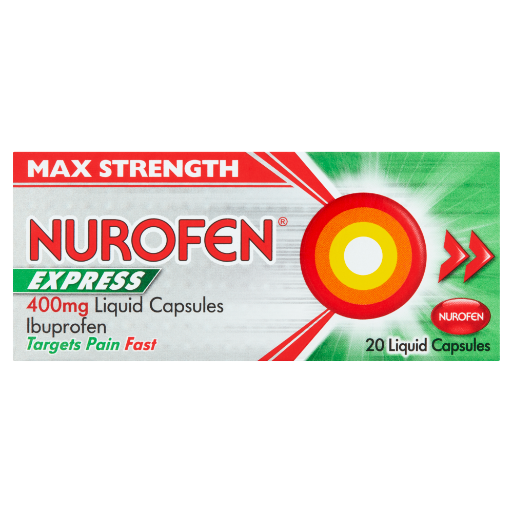 Nurofen Express Max Strength 400mg - 20 Liquid Capsules
