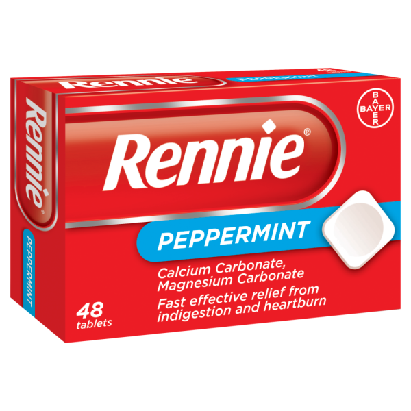Rennie Peppermint Indigestion & Heartburn Relief - 48 Tablets