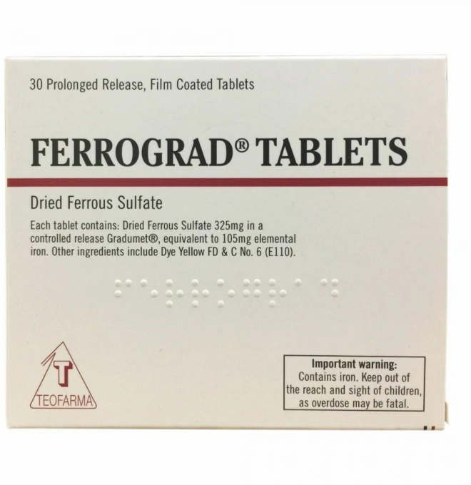 Ferrograd 325mg - 30 Tablets