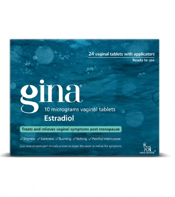 Gina 10mg Vaginal Tablets - 24 Pack