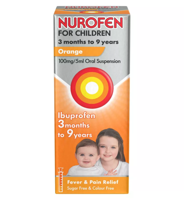 Nurofen for Children Orange 3 months to 12 years 100mg/5ml Oral Suspension - 100ml