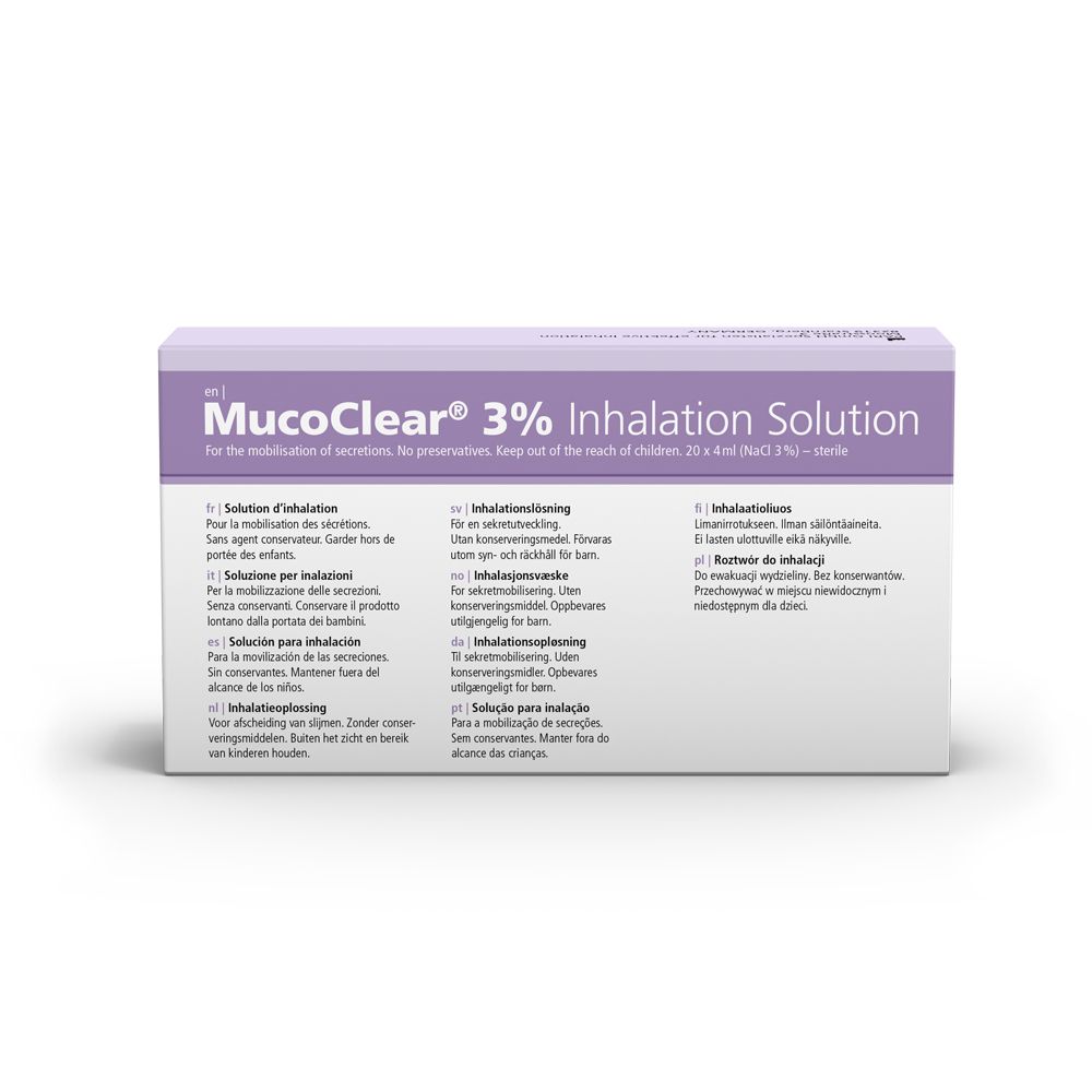 MucoClear 3% Hypertonic Saline Inhalation Solution - 20 x 4ml