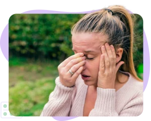 Sinus infection sufferer