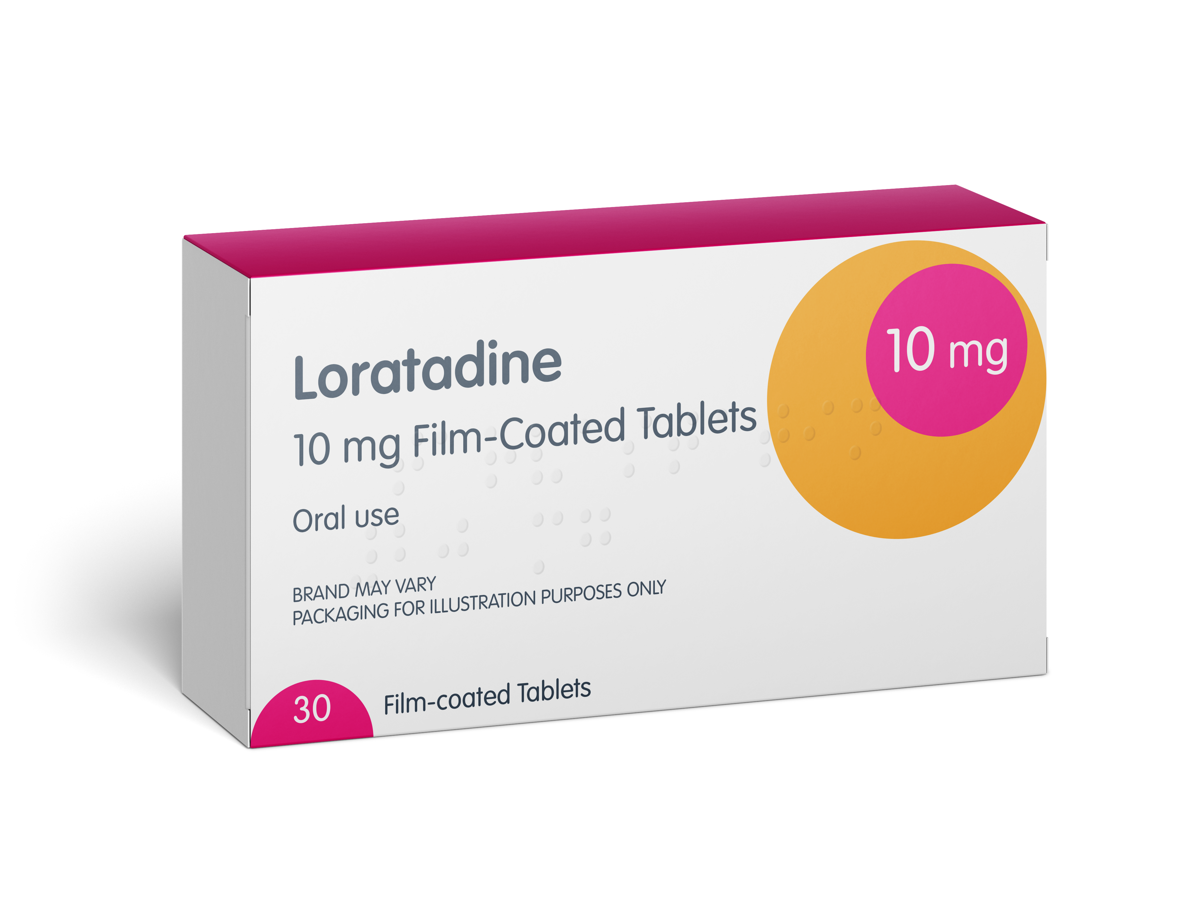 Loratadine 10mg Hayfever & Allergy Relief - 30 Tablets