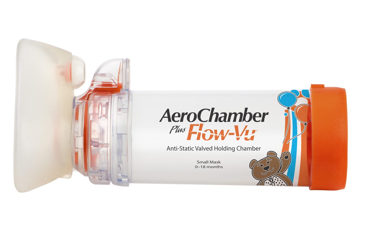 AeroChamber Plus Flow-Vu Anti-Static with Small Mask Infant 0-18 Months 