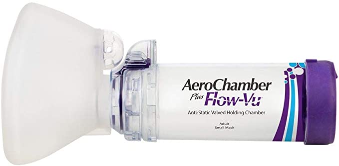 AeroChamber Plus Flow-Vu Anti-Static with Adult Small Mask