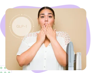Woman suffering from sulphur burps due to GLP-1 treatment