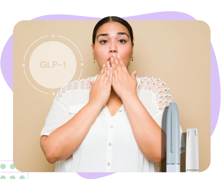 Woman suffering from sulphur burps due to GLP-1 treatment