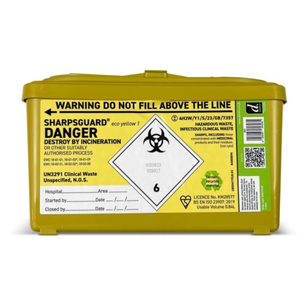 Sharps Bin - 1 Litre (Yellow)