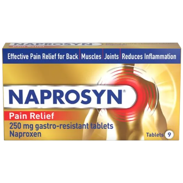 Naprosyn Pain Relief Gastro-Resistant Tablets 250mg 9 Tablets